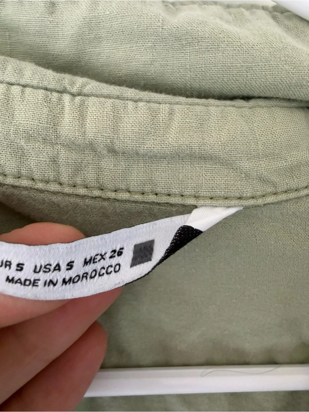 Zara sage green linen shirt small